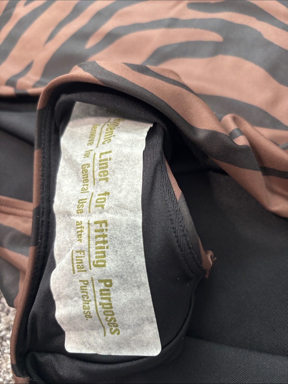 NWT Athleta Straight Neck One Piece Zebra Print Swimsuit - Picture 7 of 10